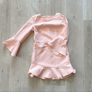 Girls Bell Sleeve Pink Dress